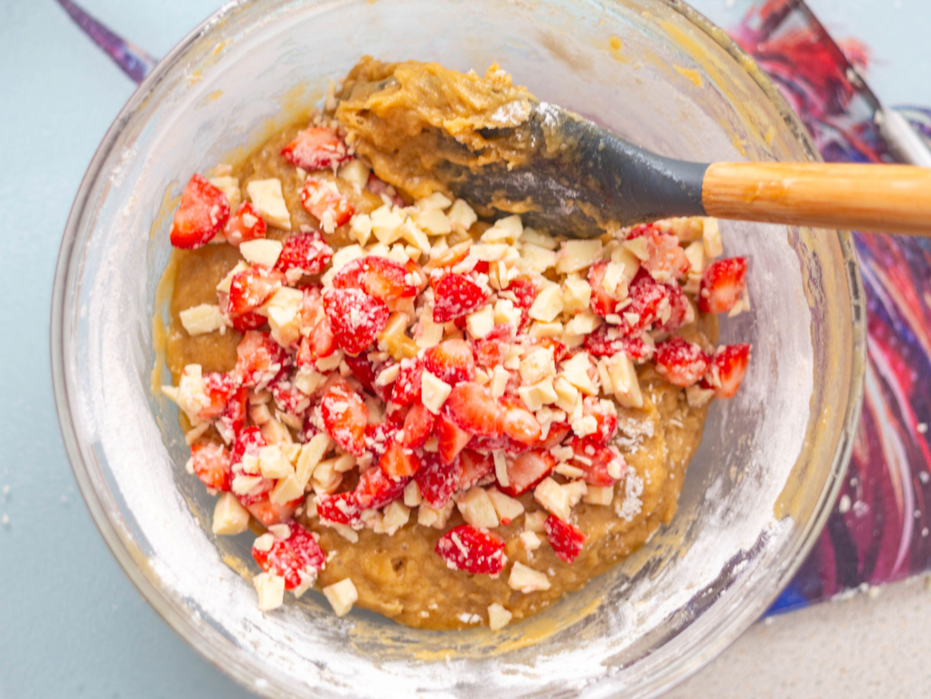 Strawberry And White Chocolate Blondie Recipe stage