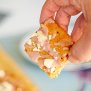 Strawberry & White Chocolate blondie recipe